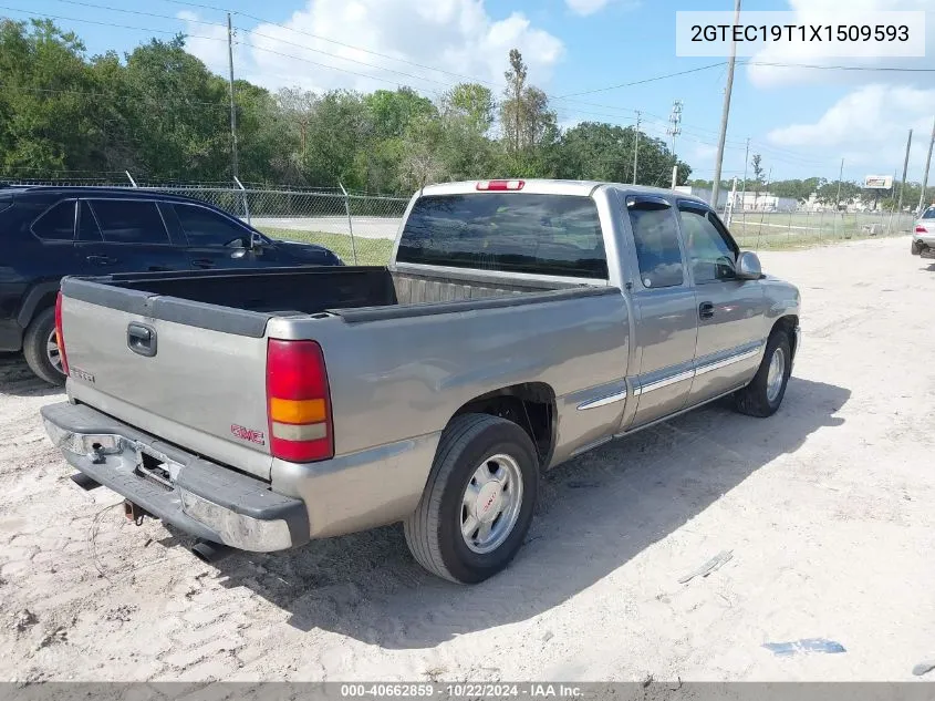 1999 GMC Sierra 1500 Sle VIN: 2GTEC19T1X1509593 Lot: 40662859