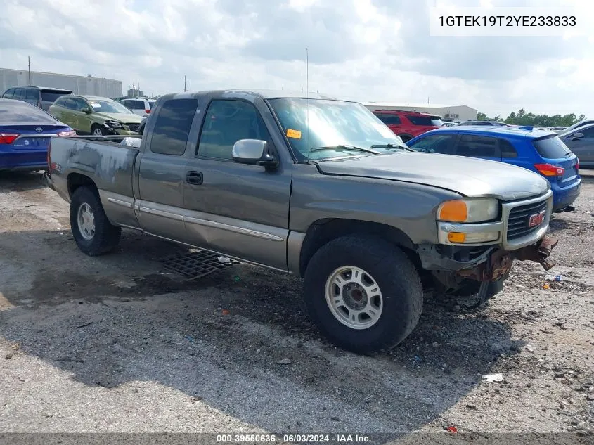 2000 GMC Sierra 1500 Sle VIN: 1GTEK19T2YE233833 Lot: 39550636