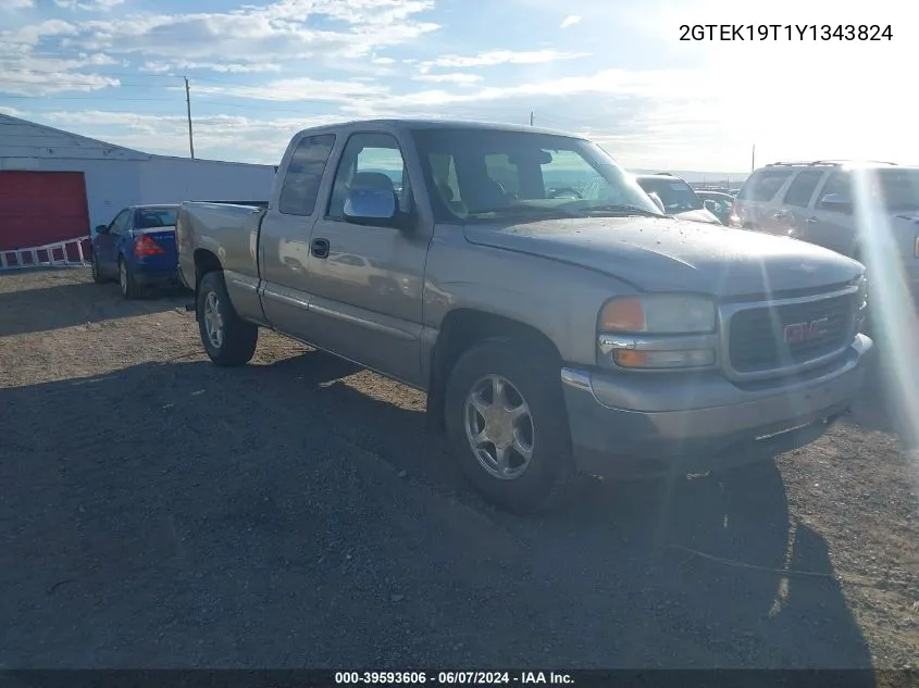 2000 GMC Sierra 1500 Sle VIN: 2GTEK19T1Y1343824 Lot: 39593606