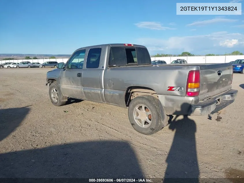 2000 GMC Sierra 1500 Sle VIN: 2GTEK19T1Y1343824 Lot: 39593606