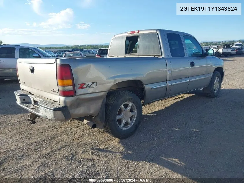 2000 GMC Sierra 1500 Sle VIN: 2GTEK19T1Y1343824 Lot: 39593606