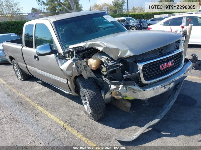 2000 GMC Sierra 1500 Sle VIN: 1GTEC19T9YZ298085 Lot: 40287032