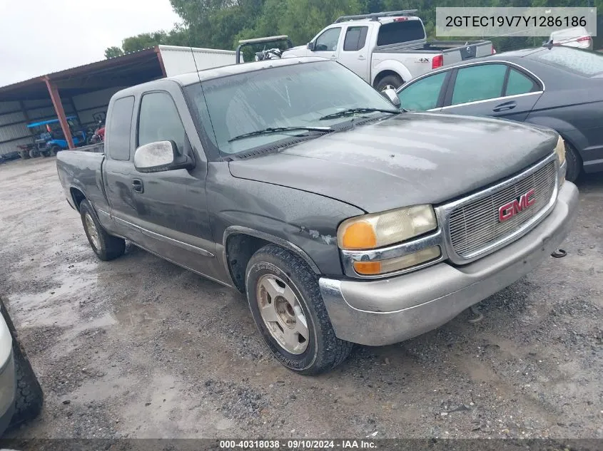 2000 GMC Sierra 1500 Sle VIN: 2GTEC19V7Y1286186 Lot: 40318038