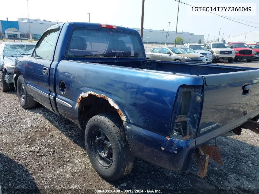 1GTEC14T7YZ366049 2000 GMC Sierra 1500 Sle