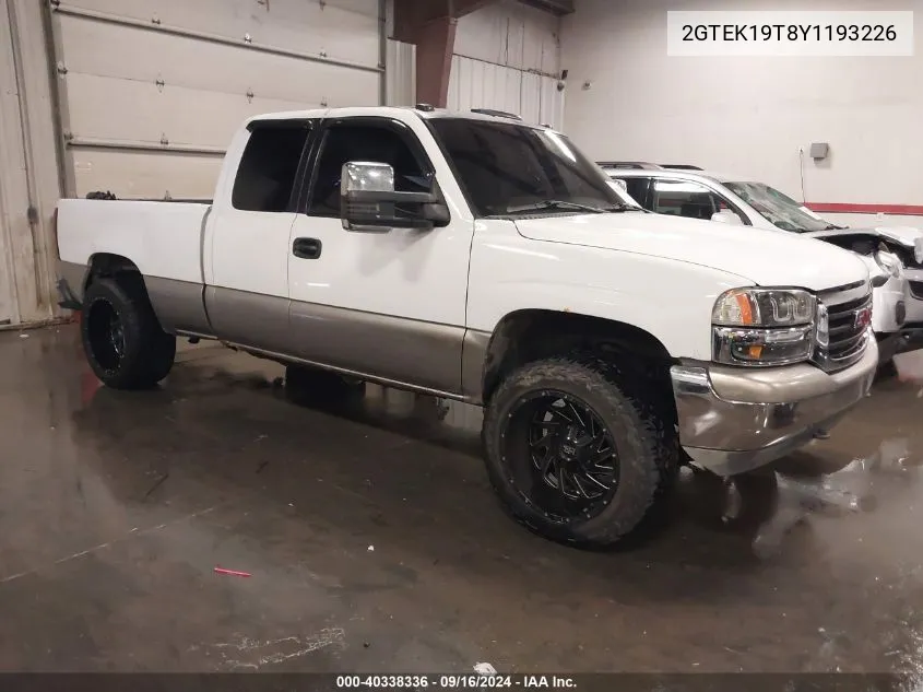 2GTEK19T8Y1193226 2000 GMC Sierra 1500 Sle