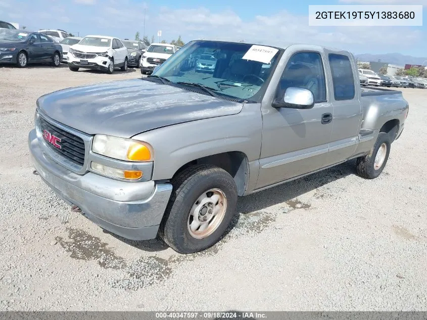 2000 GMC Sierra 1500 Sle VIN: 2GTEK19T5Y1383680 Lot: 40347597