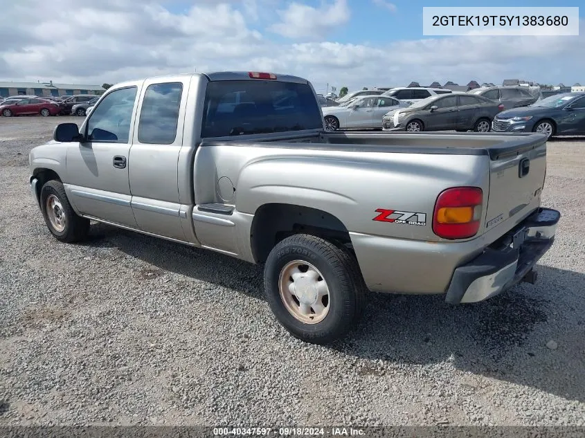 2000 GMC Sierra 1500 Sle VIN: 2GTEK19T5Y1383680 Lot: 40347597