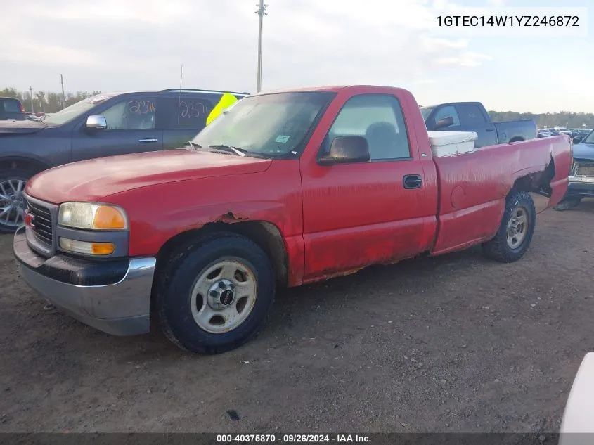 2000 GMC New Sierra C1500 VIN: 1GTEC14W1YZ246872 Lot: 40375870