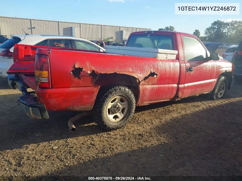 2000 GMC New Sierra C1500 VIN: 1GTEC14W1YZ246872 Lot: 40375870