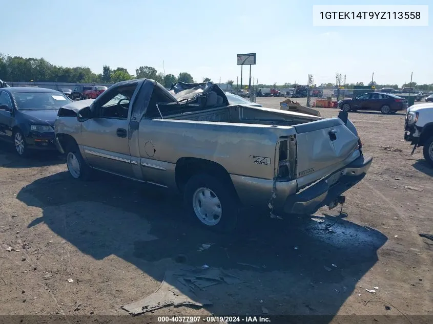 1GTEK14T9YZ113558 2000 GMC Sierra 1500 Sl