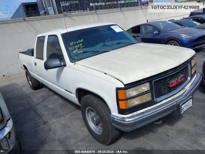 1GTGC33JXYF429988 2000 GMC Sierra 3500 Classic Sl