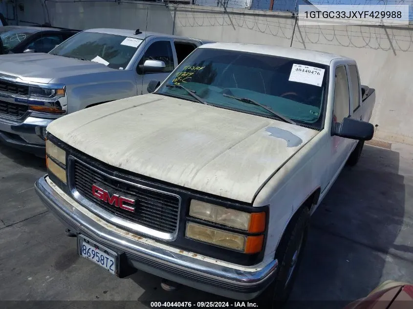 1GTGC33JXYF429988 2000 GMC Sierra 3500 Classic Sl