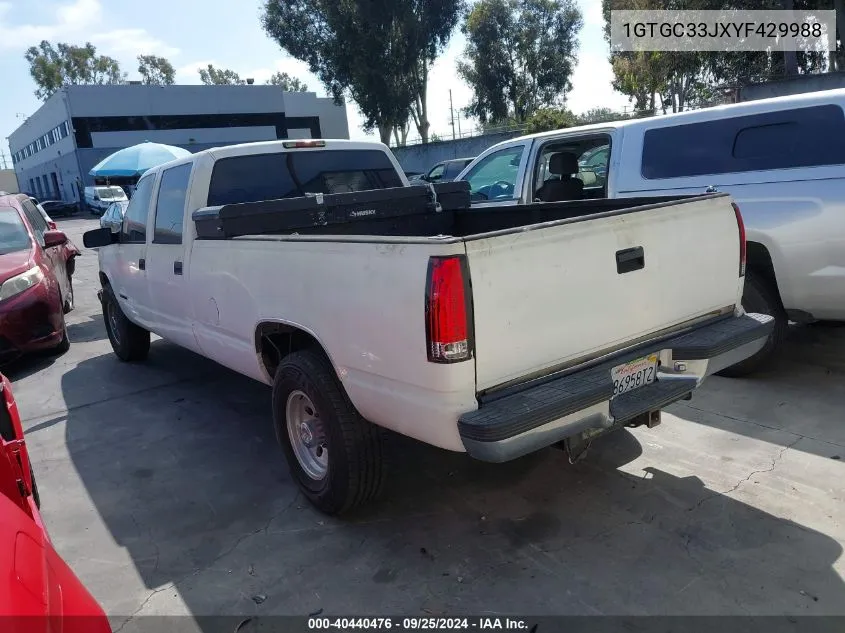 1GTGC33JXYF429988 2000 GMC Sierra 3500 Classic Sl