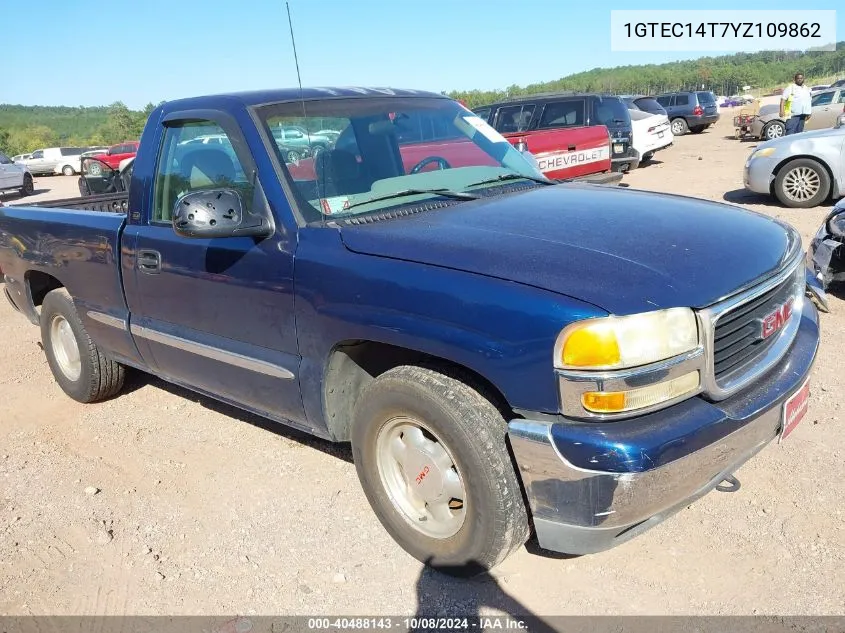 2000 GMC Sierra 1500 Sle VIN: 1GTEC14T7YZ109862 Lot: 40488143