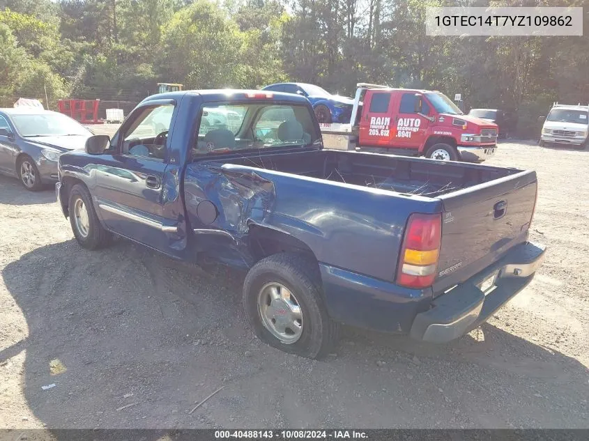 2000 GMC Sierra 1500 Sle VIN: 1GTEC14T7YZ109862 Lot: 40488143