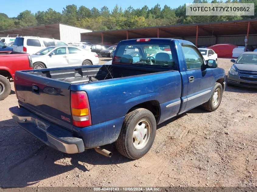 2000 GMC Sierra 1500 Sle VIN: 1GTEC14T7YZ109862 Lot: 40488143