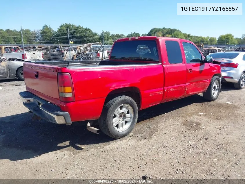 2000 GMC Sierra 1500 Sle VIN: 1GTEC19T7YZ165857 Lot: 40498225