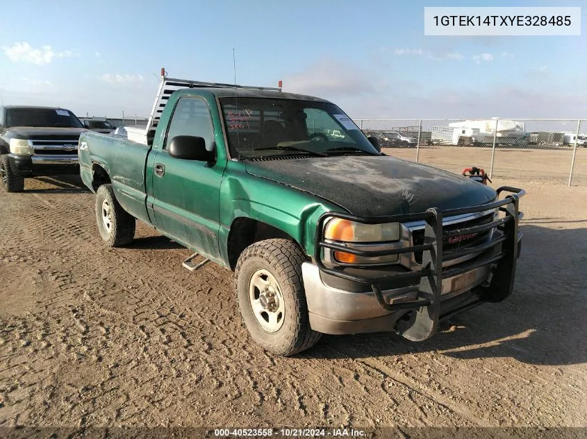 2000 GMC Sierra 1500 Sl VIN: 1GTEK14TXYE328485 Lot: 40523558