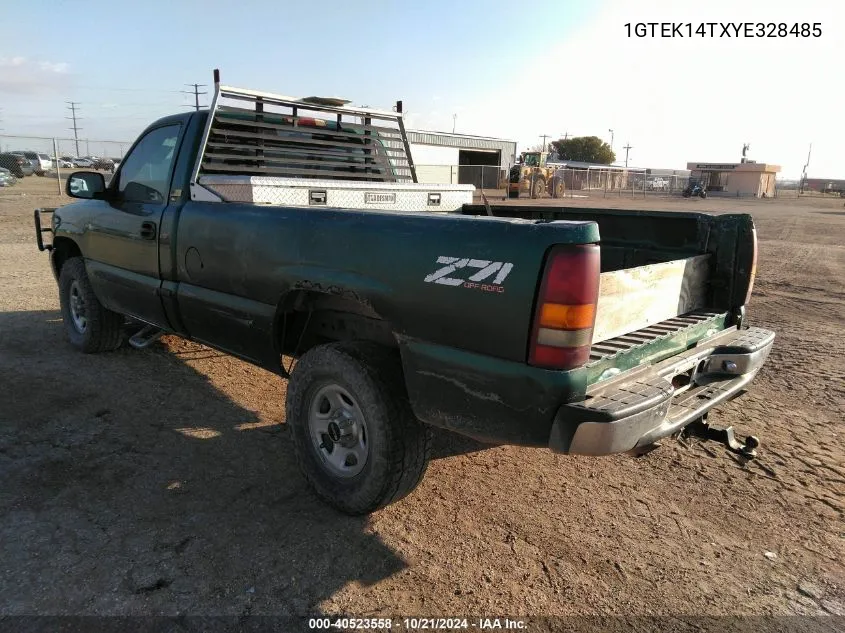 2000 GMC Sierra 1500 Sl VIN: 1GTEK14TXYE328485 Lot: 40523558