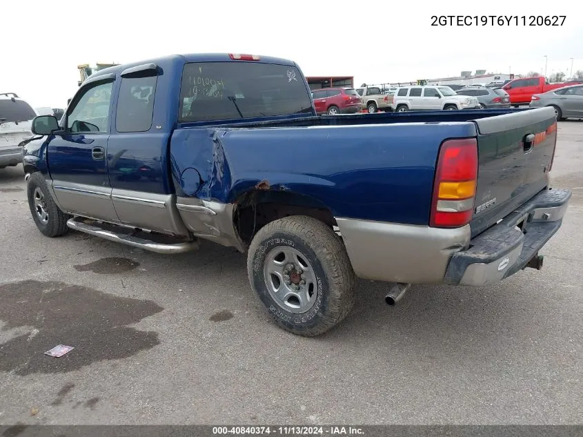 2000 GMC Sierra 1500 Sle VIN: 2GTEC19T6Y1120627 Lot: 40840374