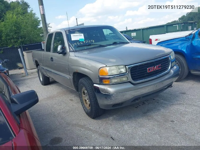 2001 GMC Sierra 1500 Sle VIN: 2GTEK19T511279230 Lot: 39669709