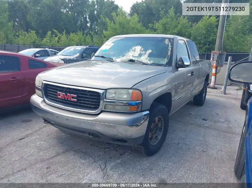 2001 GMC Sierra 1500 Sle VIN: 2GTEK19T511279230 Lot: 39669709