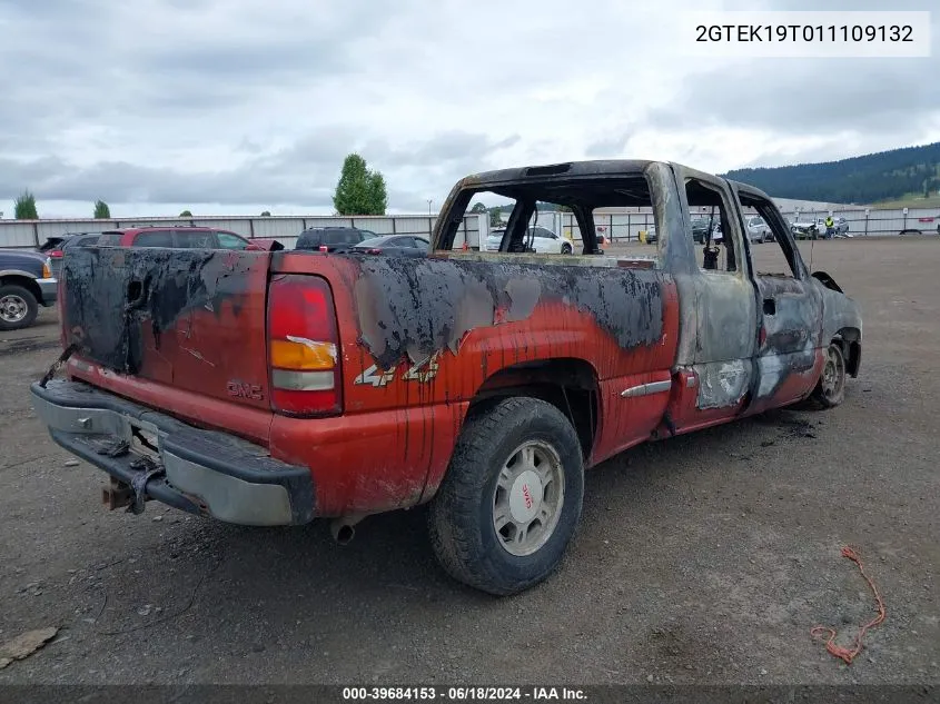 2001 GMC Sierra 1500 Sle VIN: 2GTEK19T011109132 Lot: 39684153