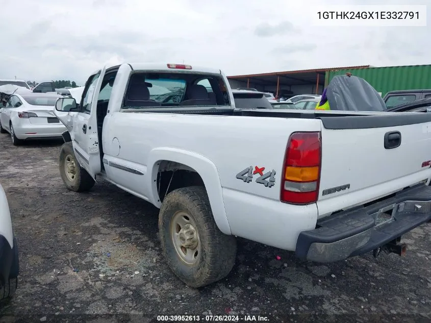 2001 GMC Sierra 2500Hd Sle VIN: 1GTHK24GX1E332791 Lot: 39952613