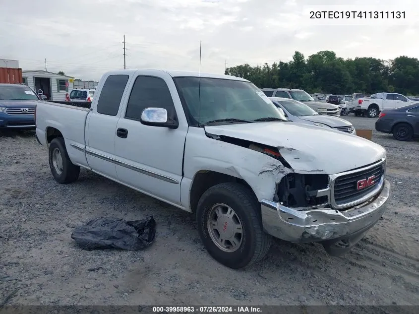 2001 GMC Sierra 1500 C1500 VIN: 2GTEC19T411311131 Lot: 39958963