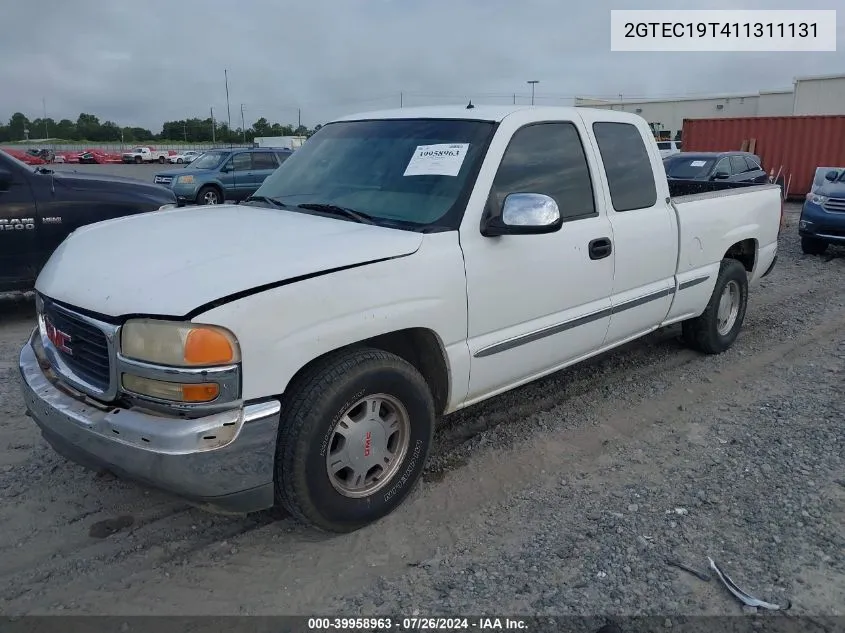 2001 GMC Sierra 1500 C1500 VIN: 2GTEC19T411311131 Lot: 39958963