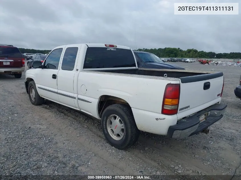 2001 GMC Sierra 1500 C1500 VIN: 2GTEC19T411311131 Lot: 39958963