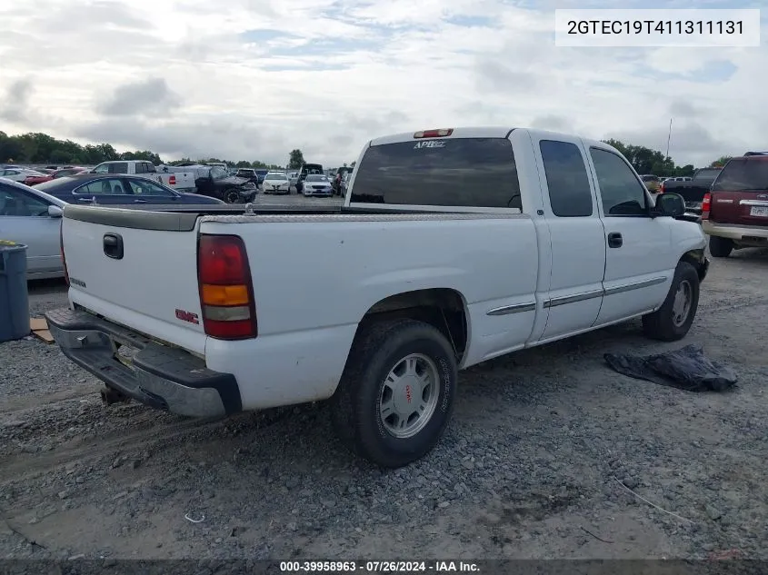 2001 GMC Sierra 1500 C1500 VIN: 2GTEC19T411311131 Lot: 39958963