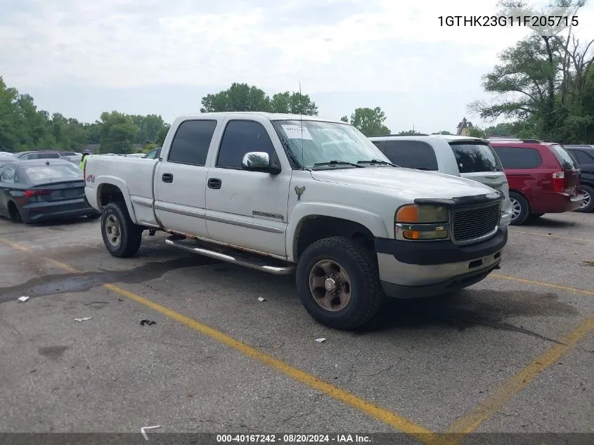 2001 GMC Sierra 2500Hd Sle VIN: 1GTHK23G11F205715 Lot: 40167242