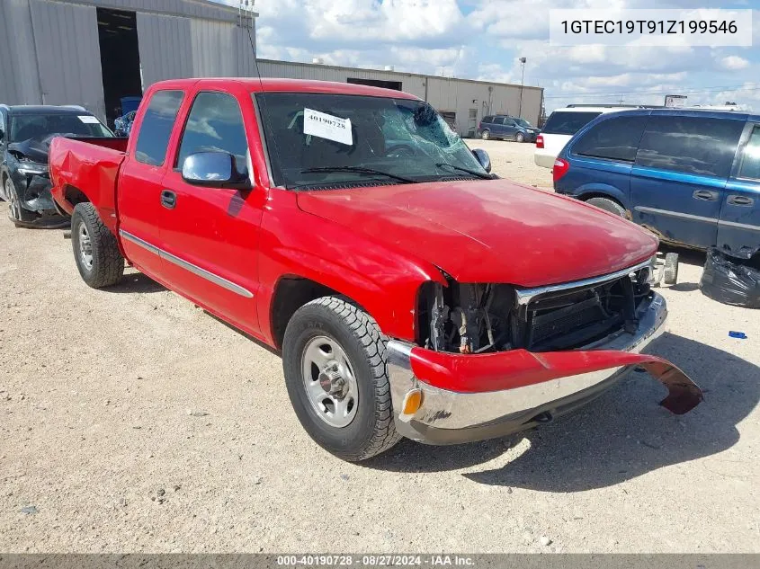 2001 GMC Sierra 1500 Sle VIN: 1GTEC19T91Z199546 Lot: 40190728