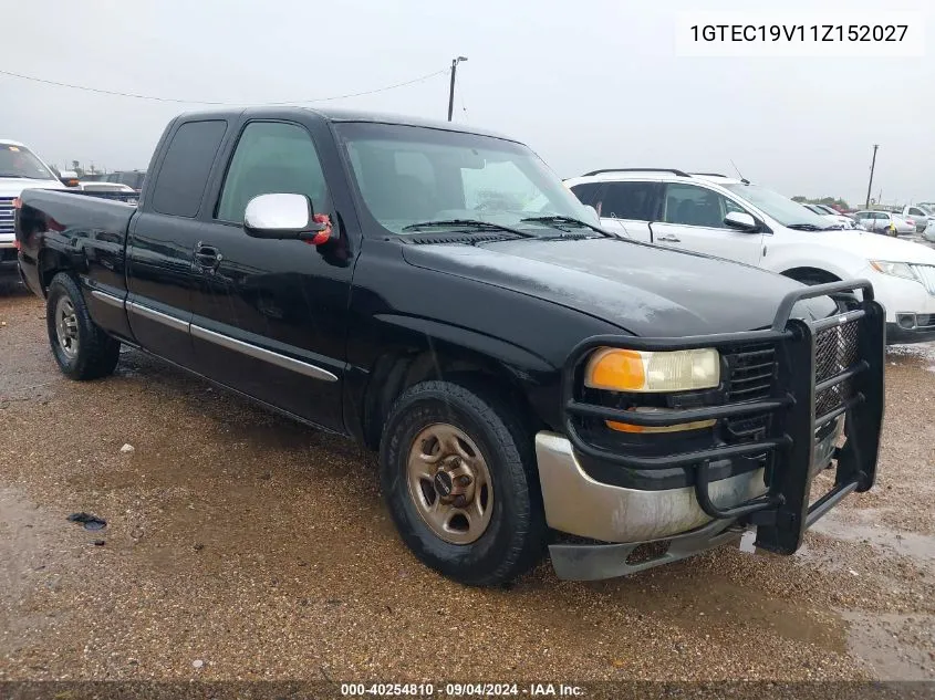 2001 GMC Sierra 1500 Sle VIN: 1GTEC19V11Z152027 Lot: 40254810