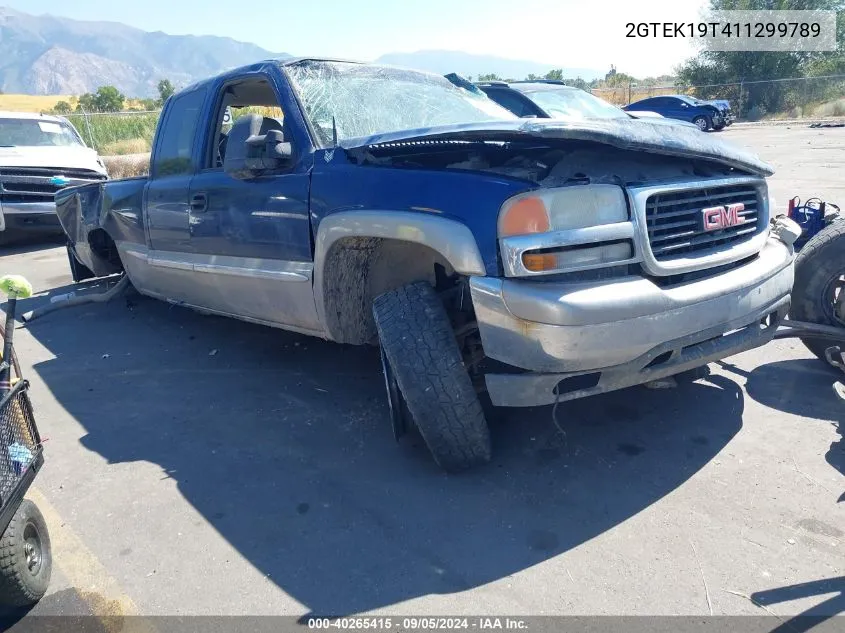 2001 GMC New Sierra K1500 VIN: 2GTEK19T411299789 Lot: 40265415