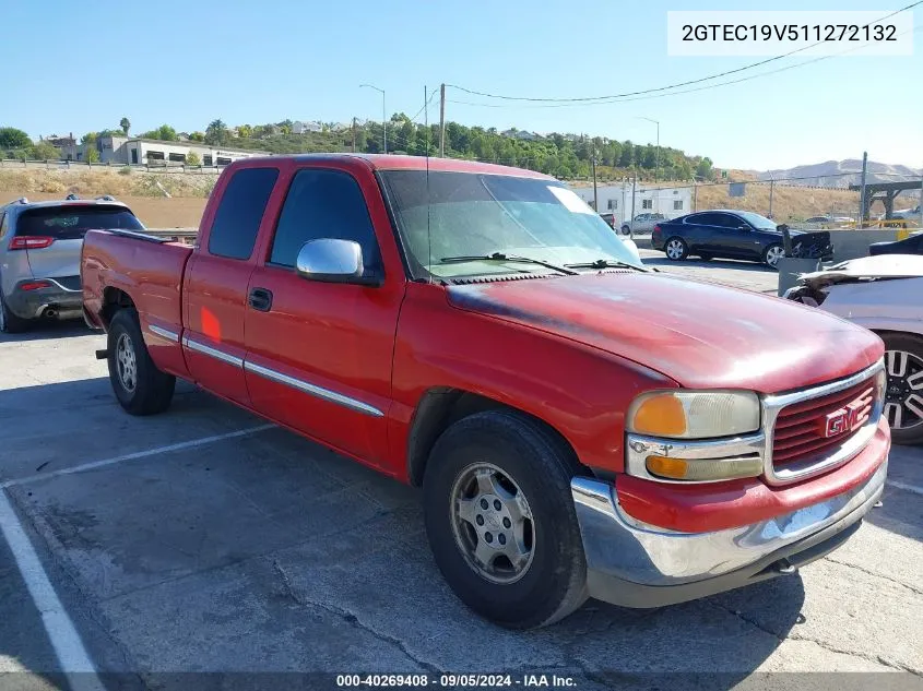 2001 GMC Sierra 1500 Sle VIN: 2GTEC19V511272132 Lot: 40269408