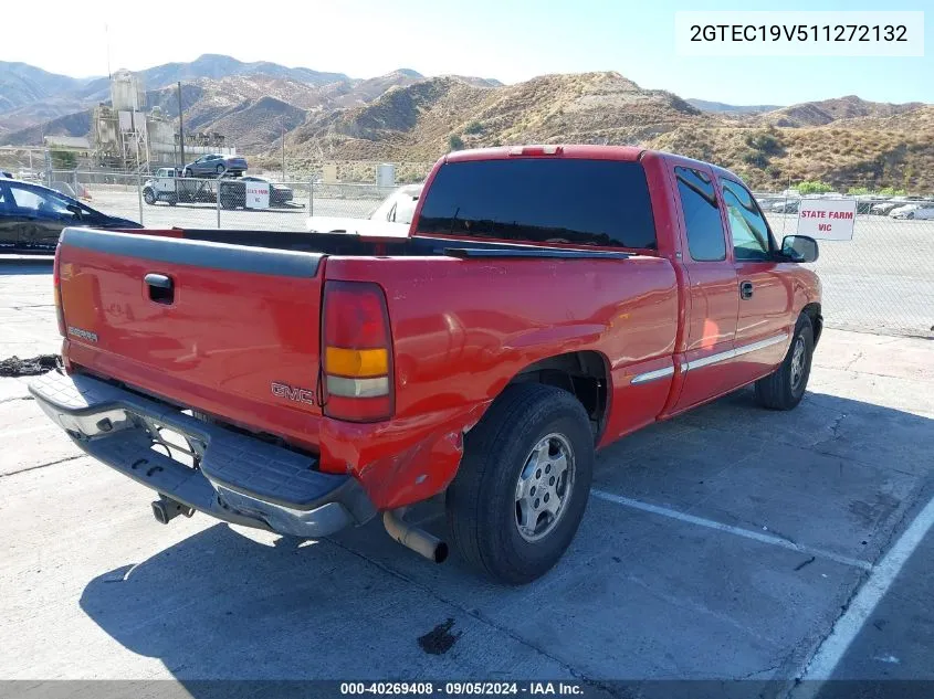 2001 GMC Sierra 1500 Sle VIN: 2GTEC19V511272132 Lot: 40269408