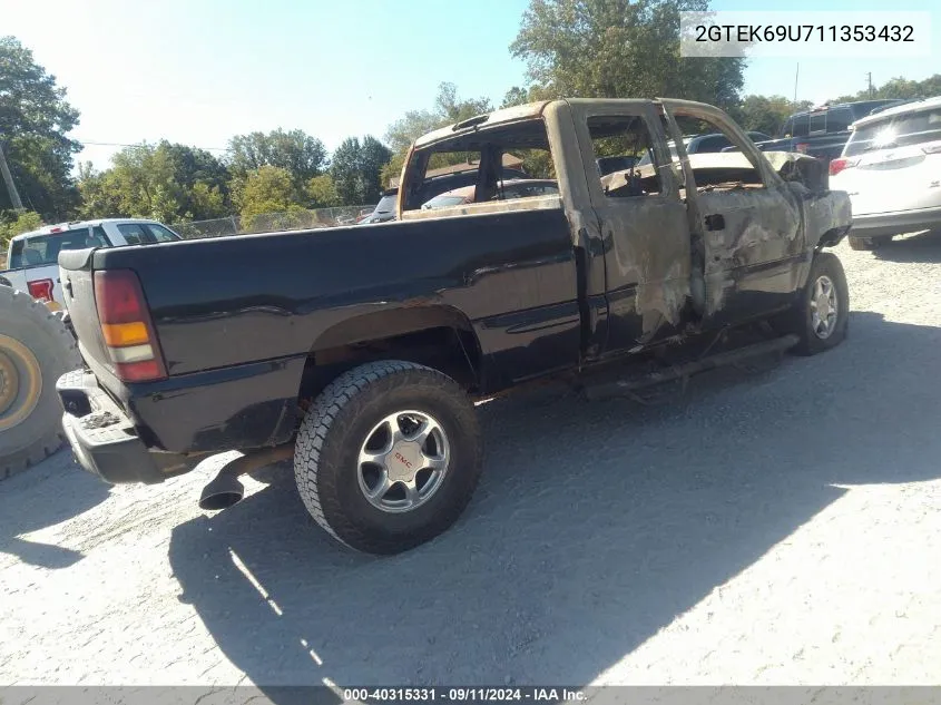 2001 GMC Sierra 1500 C3 VIN: 2GTEK69U711353432 Lot: 40315331