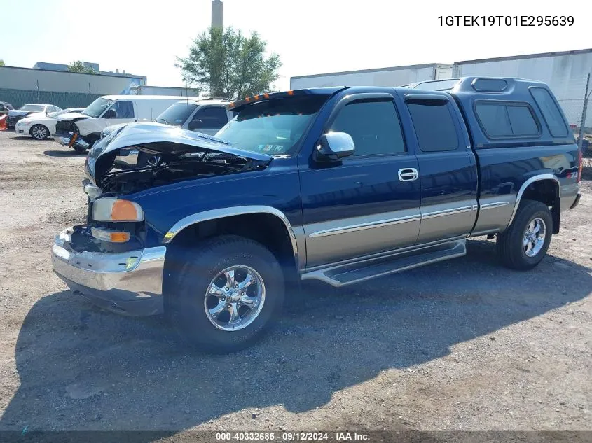 2001 GMC Sierra 1500 Sle VIN: 1GTEK19T01E295639 Lot: 40332685