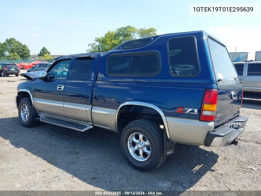 2001 GMC Sierra 1500 Sle VIN: 1GTEK19T01E295639 Lot: 40332685