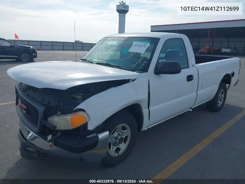 2001 GMC New Sierra C1500 VIN: 1GTEC14W41Z112699 Lot: 40332976