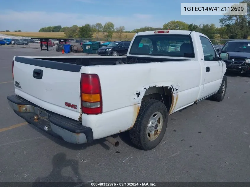 2001 GMC New Sierra C1500 VIN: 1GTEC14W41Z112699 Lot: 40332976