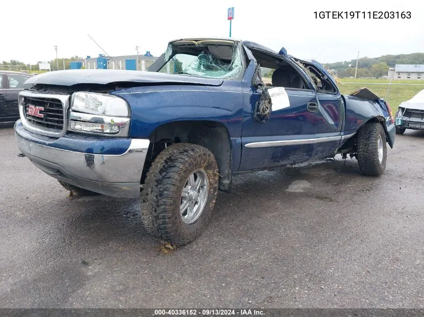 1GTEK19T11E203163 2001 GMC Sierra 1500 Sle