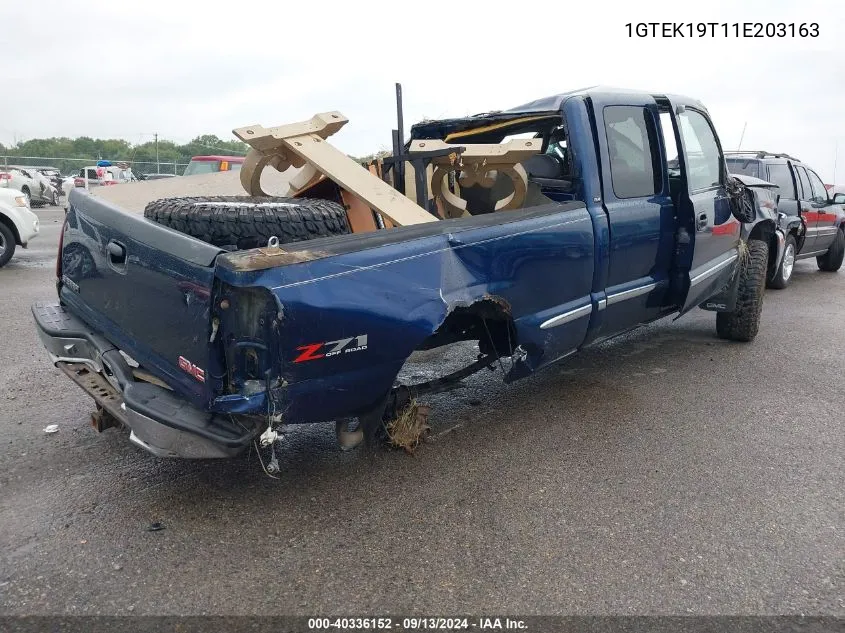 2001 GMC Sierra 1500 Sle VIN: 1GTEK19T11E203163 Lot: 40336152