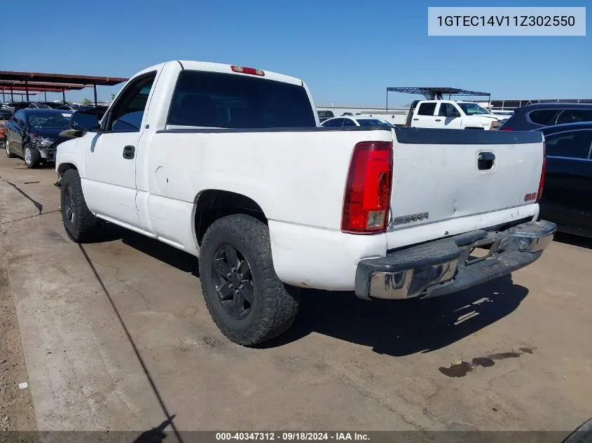 2001 GMC Sierra 1500 Sl VIN: 1GTEC14V11Z302550 Lot: 40347312