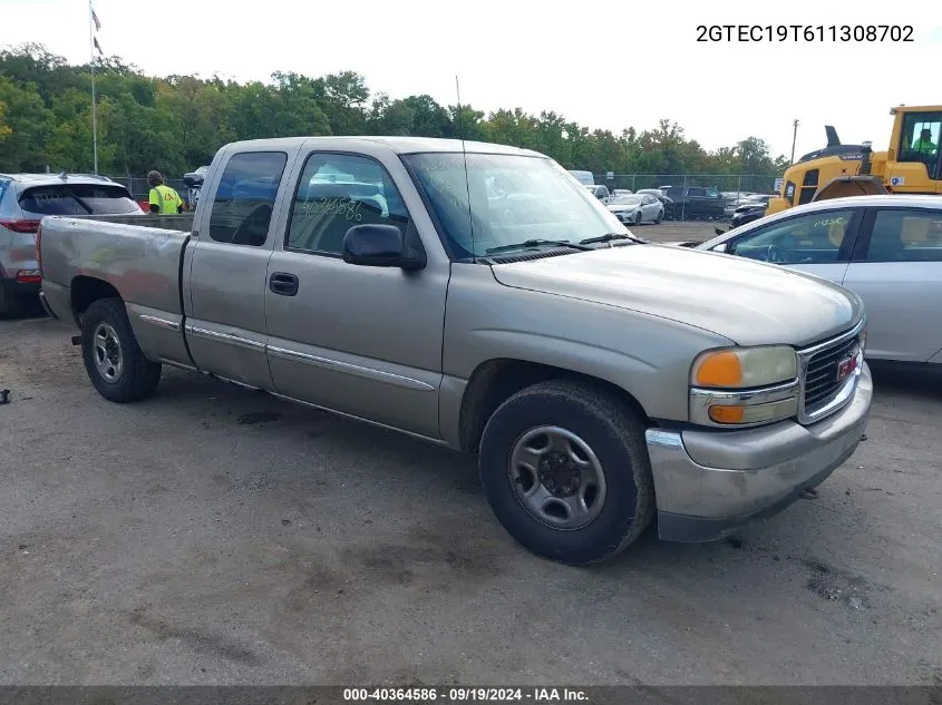 2001 GMC Sierra 1500 Sle VIN: 2GTEC19T611308702 Lot: 40364586