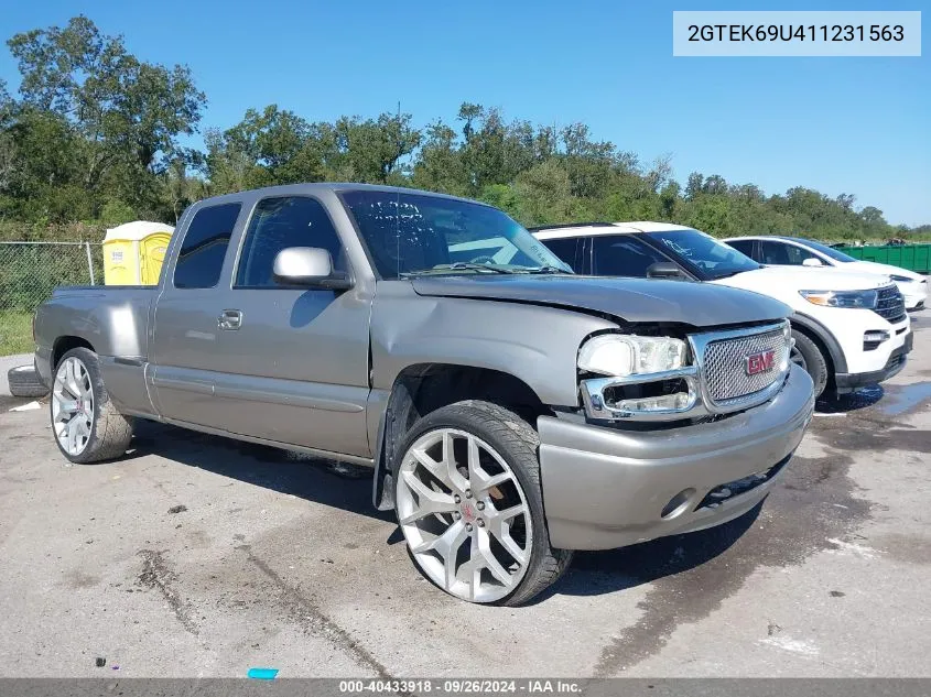 2001 GMC Sierra K1500 C3 VIN: 2GTEK69U411231563 Lot: 40433918