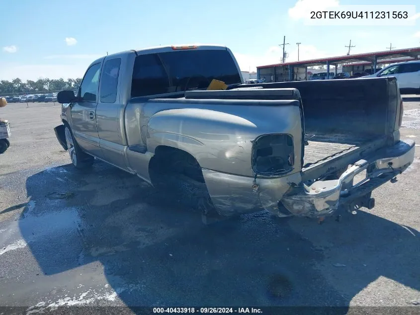 2001 GMC Sierra K1500 C3 VIN: 2GTEK69U411231563 Lot: 40433918