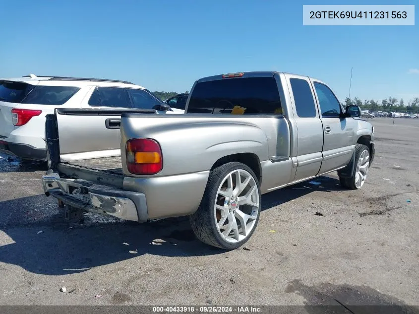 2001 GMC Sierra K1500 C3 VIN: 2GTEK69U411231563 Lot: 40433918